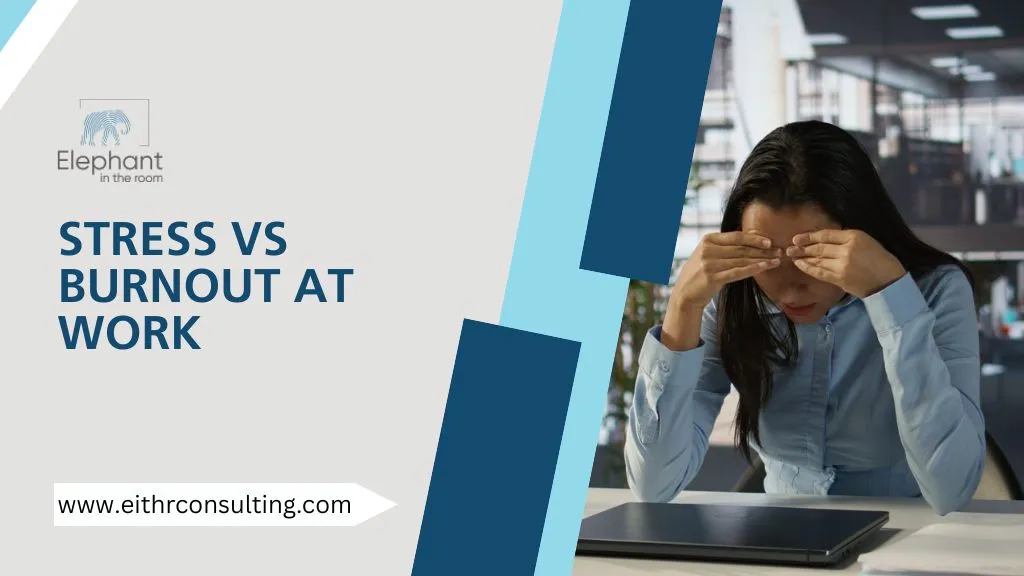 Employee experiencing burnout at work illustrating stress versus burnout in the workplace