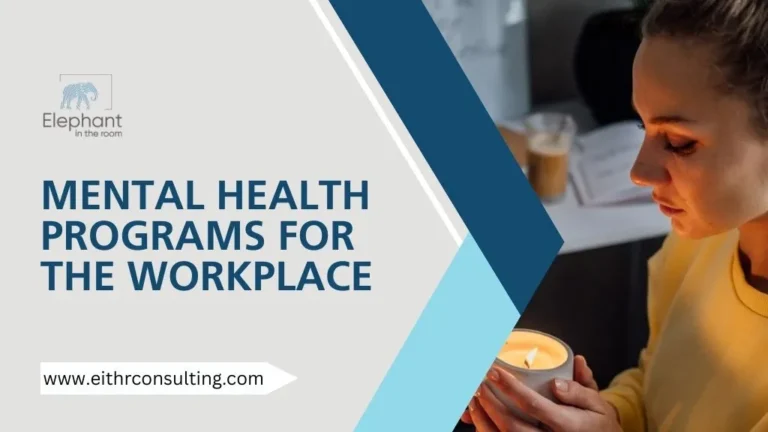 Employee practicing mindfulness representing mental health programs for the workplace