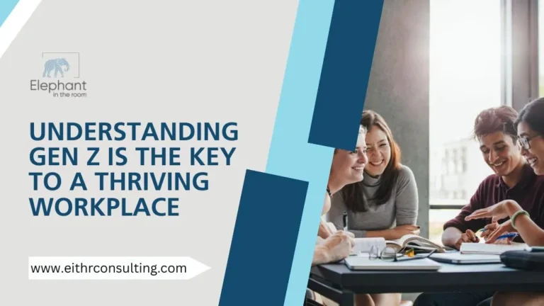 Young professionals collaborating at a table, illustrating Gen Z workplace culture and team engagement.