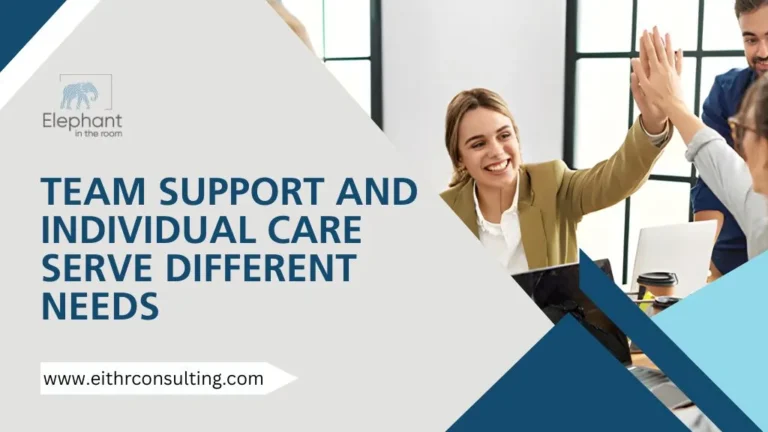 Team members collaborating and celebrating success in a supportive workplace environment.